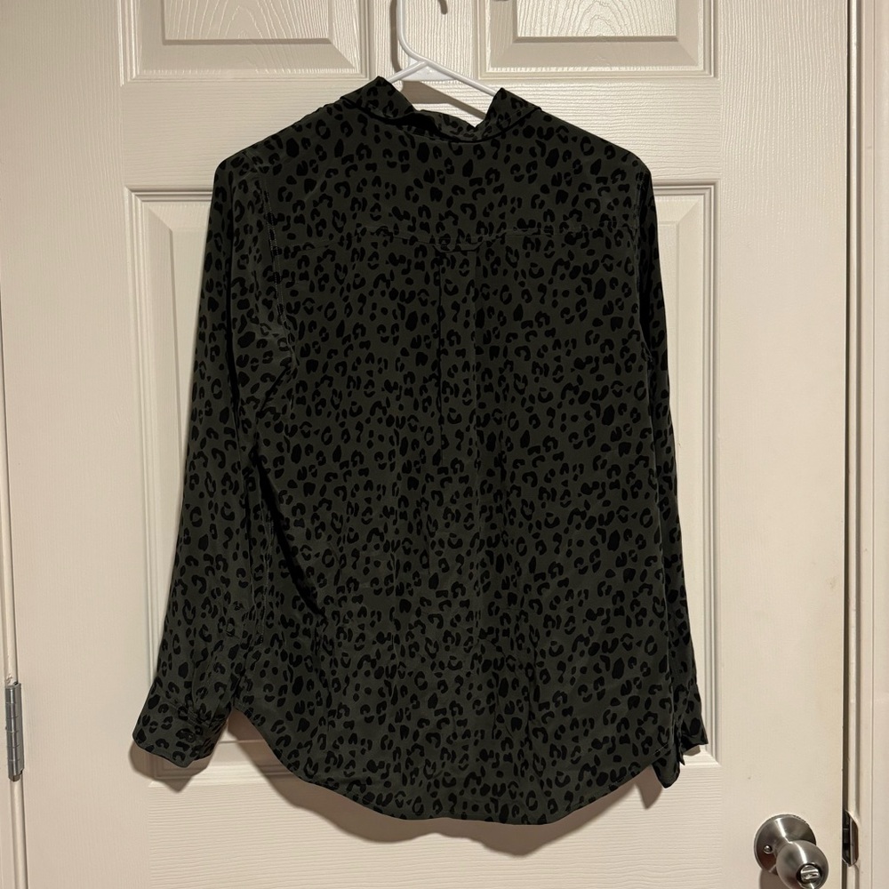 Rails Kate Olive Cheetah Button Down In Size Smal… - image 4